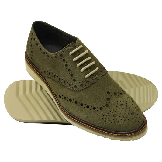 Sapato Casual de Amarrar Camurça Kiwi