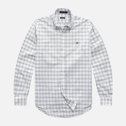 Camisa Custom Fit Xadrez Button - Down Manga Longa sem Bolso 24i08245