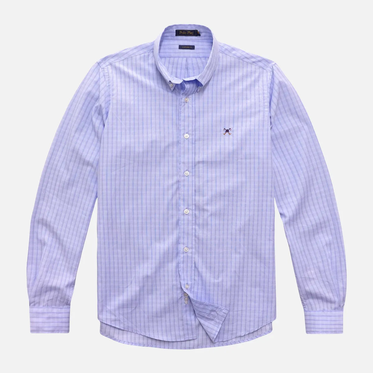 Camisa Pima Fio 80 Xadrez Manga Longa sem Bolso 25v08294