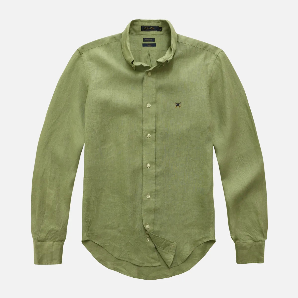 Camisa Custom Button-Down Puro Linho Manga Longa 25v08297