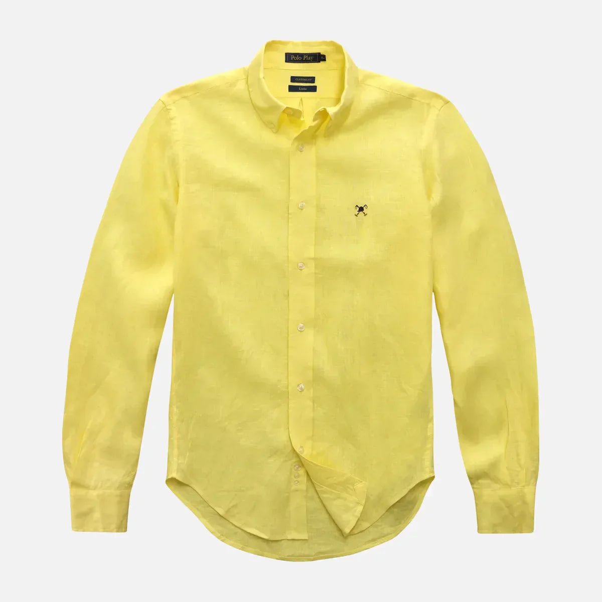 Camisa Custom Button-Down Puro Linho Manga Longa 25v08297